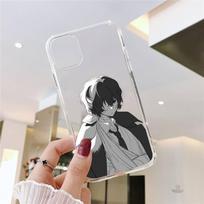 RUICHI Bungou Stray Dogs Dazai Osamu Phone Case For Samsung GalaxyS20 S21 S30 FE Lite Plus A21 A51S Note20 Transparent Shell GalaxyNote20ultra gray