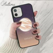Saturn Solar system Phone Case for iPhone 11 12 13 14 Pro Max mini X XR XS SE 2020 6S 7 8 Plus Samsung Galaxy S21 S22 shell Samsung S22ultra gray