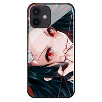 Demon Slayer Kamado Nezuko Phone Case For Iphone X XR XS Max 11 12 13 14 Pro Max mini 6 7 8 14 Plus Tempered glass Anime Cover iPhone 6 6s gray