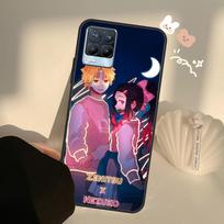 Nezuko And Zenitsu Demon Slayer Case For OnePlus 10 9 Pro 8T 9R Nord2 Cover For Realme GT Neo 2 3 GT Master 8i 9i 8 Pro OnePlus 10Pro white