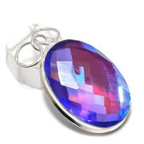 Natural Purple Mystic Topaz 925 Sterling Silver Jewelry Pendant 2.17  n9l03