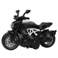 1/14 Atitraukiami motociklų žaislai, Maža dovana su muzika ir apšvietimu, Klasikinių motociklų žaislas berniukams vaikams 3 4 5 6 7 8 metų 1/14-Size:12*8*7cm balta