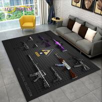 CS,USP,AK,M4,AWP,Šautuvo Pistoleto Kasetės Ginklo Kilimas,Kilimas Namų Svetainei Miegamajam Sofai Durų Kilimėlis Dekoras,Neslystantis Grindų Kilimėlis 40x60cm