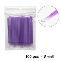 100pcs Car Maintenance Tool Brushes Disposable Paint Touch-up Micro Brush Tip Car Detailing Brush Small Tip Accessories 1.2mm žalia