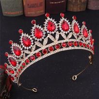 Kalnų krištolinio akmens plaukų juosta Crystal Tiara Crown Galvajuostė Vestuvių papuošalai Princesės plaukų aksesuarai žalia