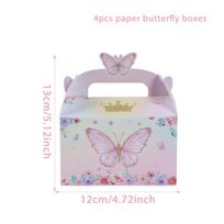 Pink Butterfly rankinės dovanų dėžutė saldainių dėžutė kūdikių vakarėliui, skirta svečiams gimtadienio vestuvių dekoravimui vakarėlio reikmenų dovanų dėžutė as picture white