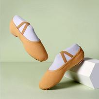 Girls Ballet Shoes Canvas Soft Sole Ballet Dance Slippers Children Practise Ballerina Shoes Woman Dance Shoes 30 kava