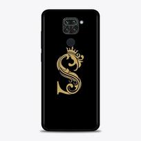 Korpusas skirtas Xiaomi Redmi Note 11 10 9 8 7 Pro Max 9T 8T 9S Dėklas, skirtas Redmi 10 9 8 9C 9A 8A 7A Prabangus aukso geltonos spalvos karūna raidė AZ Redmi 7A black