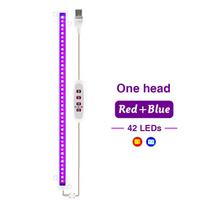 LED Grow Light 5V USB fito lempa Viso spektro sodininkystės fitolampa su valdymu kambarinių augalų gėlių sodinukų apšvietimui