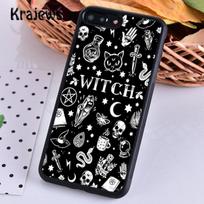 Krajews Halloween Moon Witch Horror Phone Case For iPhone 14 5 6s 7 8 plus X XR XS 11 12 13 pro max Samsung Galaxy S21 S22 ultra iPhone 14