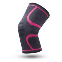1PCS Sport Kneepad Silica Gel Non-slip Knee Pads Running Yoga Kneelet Protective Ventilation Knit Nylon High Elasticity XXXL black