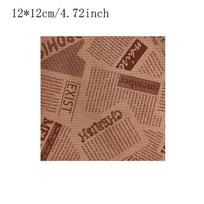 Kraft Paper Bags Helmet Meat Bun Bags Triangle Bags Food Paper Bags Takeaway Bags Shower Film Greaseproof Paper Bags 12x12cm100pcs