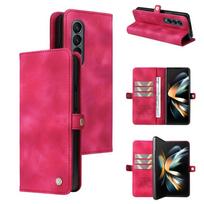 Atsparus smūgiams dėklas, skirtas Samsung Galaxy Z Fold 6 Z Fold 4 Flip Cover sulankstomas mašinos odinis apvalkalas, apsaugantis Sam Z Fold 3 dangteliu Z FOLD 6 šviesiai ruda spalva