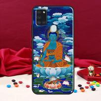 Medicine Buddha Case For Samsung Galaxy A34 A54 A14 A12 A22 A32 A52 A51 A71 A50 A53 A73 A13 Back Cover Samsung A13 4G blue