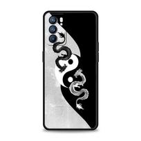 Dragon Fashion Phone Case For Oppo Find X5 A54 A53 A52 A9 2020 A15 A95 A16 A76 A74 A12 Reno7 SE Reno6 Pro Plus 5G Soft TPU Cover Oppo Reno6 Z white