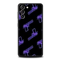 begalybė ant violetinio telefono dėklo Samsung Galaxy S23 Ultra S22 S21 S20 FE 5G S10 S10E S9 S8 Plus Note 20 silikoninis dangtelis buferis Samsung S21Ultra