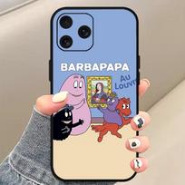 Cartoon Barbapapa Phone Case For Samsung S20 S21 S22 S23 S24 Note 20 4G 5G Plus Ultra Black Soft Shell SamsungS23plus5G