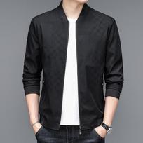 Spring and Autumn Men's Large Size Light Stand Collar Business Casual Jacket S juoda