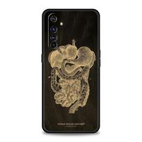 Case For Realme 12 11 10 9 8 5G 7 6 GT5 GT3 GT2 Pro Plus C21 C11 C25 C35 GT Neo 2 3 3T 5 Cover Skeleton Chalkboard Body Heart Realme GT2 Pro black