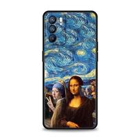 Case For Oppo Find X6 Pro X5 A54 A53 A52 A9 A15 A95 A17 A16 A74 A57 Reno8 Reno7 Reno6 Pro 5G Cover Art Aesthetic David Mona Lisa Oppo A95 gray
