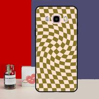 Šaškių lentos rašto garstyčių geltonas dėklas, skirtas Samsung Galaxy J3 J5 J7 2016 A3 A5 2017 A6 A7 A8 A9 J8 J4 J6 Plus 2018 galinis dangtelis J7 2016 - J710 red