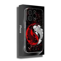 FOR IPhone Tai Chi carp Dragon Phone Case FOR IPhone 14 11 12 Pro 8 7 Plus X 14 Pro MAX 12 MINI XR XS 13 Covers fishing Silicone 7Plus 8 Plus