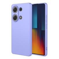 Lankstus skysto silikono dėklas Xiaomi Poco F6 Pro M6 X6 C65 4G apsauginis dangtelis buferis Fundas Coque korpusas Capa Poco  X6 violetinė