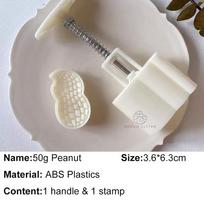 30g 50g 75g Mini žemės riešuto formos mėnulio pyrago forma sausainių pjaustiklio rėmelis kūrybiškas pyragų traškučių kepinių desertų kepimo aksesuarai įrankiai white