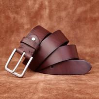 Diržas Vyriškas Matinis Nerūdijančio Plieno Sagtis Natūralios Jaučio Odos Paviršius Retro Paprastas Madingas Universalus Džinsų Diržas 130cm brown