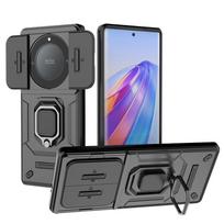For Honor X9b X9a Magic5 Lite Battle Bear Slide Push Window TPU + PC Shockproof Metal Ring Car Magnetic adsorption Stand Back Case Cover Shell Magic5 Lite juoda