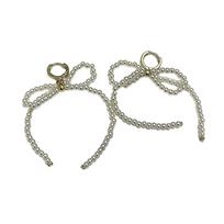 Elegant Pearls Bowknot Dangle Earrings Fashion Imitation Pearls Ear Studs Stylish Ear Pendant for Women Girls Jewelry