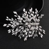 Korean version of handmade long pearl bridal hairpins, international station bridal hair accessories, pearl hairpins goods