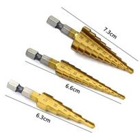 3/5 vnt Hss kobalto kelių skylių 50 dydžių žingsnių grąžtų rinkinio įrankiai 3PCS