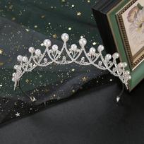 Bridal Crown Tiara Alloy Rhinestone Headband Pearl Crown New Luxury Crown Wedding Dress Accessories