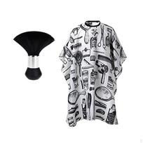 Barber Cape Makeup Apron Styling Cape, Adjustable Buckle Cutting Hair Dye for pilka spalva