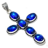 London Blue Topaz Gemstone Handmade 925 Sterling Silver Pendant 3.35  P3B37