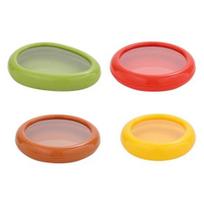 4 Pcs/Set Fruit And Vegetable Crisper Storage Containers Reusable Refrigerator Box Keeper for Onions Tomatoes Lemons Avocados Transparent Film Sets žalia