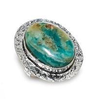 Amazonite Gemstone Handmade 925 Sterling Silver Jewelry Gift Ring Size 9 b9E29