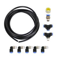 Push Lock Black Vacuum Fitting Kit Turbo Wastegate & Solenoid Polyurethane Tubing for Turbo Vehicles Durable