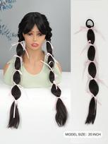 Sintetinis arklio uodegos rožinis Binding Sweet bubble braid plaukų priauginimas 20inch gray