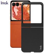 For Moto Razr 50 2024 Phone Case IMAK Ruiyi Series Case - Carbon Fiber Pattern version Moto Razr 50 juoda