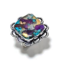 Natural Spiny Oyster Gemstone Handmade 925 Sterling Silver Ring Size 6 H9s45