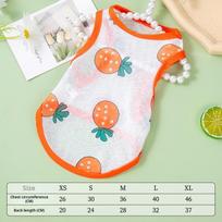 Charm Dog Cooling Vest Sunscreen T-Shirt Thin Grils Dog Print Cute Costume Dog Vest Summer Dog Clothes Chihuahua Puppy for Small Dogs L oranžinė
