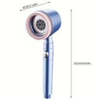 Aukšto slėgio rankinio dušo galvutė su anglies filtru – 5 purškimo būdai, minkštas silikoninis masažas, lengvas montavimas, lakuota apdaila 5 mode shower head gray