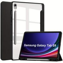 Samsung Galaxy Tab S9 11  Case - Clear, durable tri-fold acrylic design with integrated pen slot for ultimate convenience and protection For Samsung Galaxy Tab S9/S9FE [11 Inches] juoda