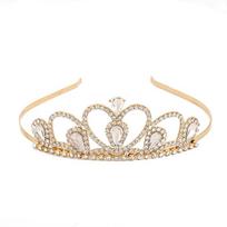 Fashion Water Drop Crystal Small Tiaras Crown for Girls Party Birthday Headbands Bridal Wedding Dress Hair Jewelry Accessories šviesiai žalios spalvos