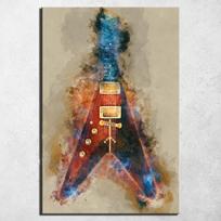 Šiaurės stiliaus roko gitaros drobė Tapyba drobės spaudiniai Freska Plakatai Sienos meno plakatai gyvenamajam kambariui Muzikos juosta Dekoratyviniai be rėmelio 21*30cm No Frame