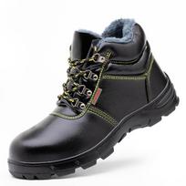 Winter Warm High-top Labor Insurance Cotton Shoes Anti-smashing and Anti-piercing Steel Bag Head Shoes 36