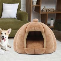 Semi Closed Cat Nest Autumn Winter Bed Kennel Shelter Pet Pets Cave for Kitten Hamster kupranugaris