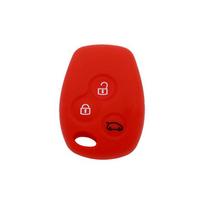 Silikoninis raktų dėklas, 3 mygtukai tinka Renault Kangoo DACIA Scenic Megane Sandero Captur Twingo Modus 3 Button raudona